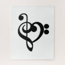 Search for treble clef puzzles Black and white