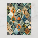 Search for halloween patterns postcards Witch