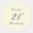 Search for 21st birthday party stickers Typography