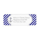 Search for navy blue and white stripes return address labels Pattern