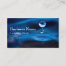 Search for clean water business cards Blue