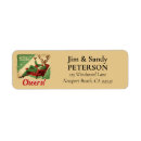Search for funny christmas return address labels Retro