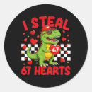 Search for dinosaur valentines stickers Hearts