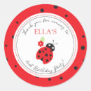 Search for ladybug birthday party stickers Insect