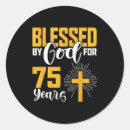 Search for 75 years old stickers Birthday