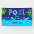 Search for pool party banners Blue