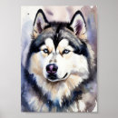 Search for siberian husky art Watercolor