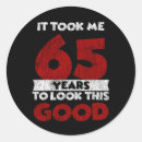 Search for 65 years stickers Birthday