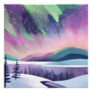 Search for northern lights posters Watercolor