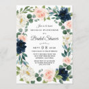 Search for navy and blush bridal shower invitations Watercolor