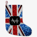 Search for red white and blue christmas stockings Flag