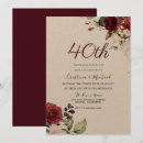 Search for ruby wedding anniversary invitations Red