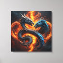 Search for dragon canvas prints Heart
