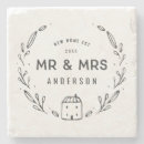 Search for newly weds coasters Mr and mrs