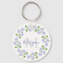 Search for blue hydrangeas key rings Purple