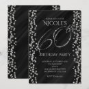 Search for black and silver 60th invitations Chic