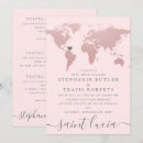 Search for rose gold map invitations Blush pink