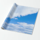 Search for blue sky and white clouds wrapping paper Fluffy