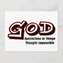 Search for impossible postcards God