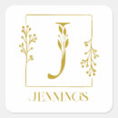 Search for letter j monogram stickers Botanical