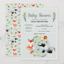 Search for rustic woodland animals baby shower invitations Modern