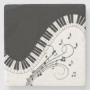 Search for piano keyboard coasters Black and white