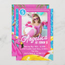 Search for fashion birthday invitations Pink doll birthday