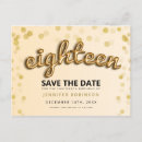 Search for 18th birthday save the dates Gold