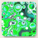 Search for green and white patterns coasters Blue