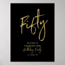 Search for gold 50th birthday party posters Modern