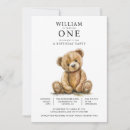 Search for teddy bear 1st birthday invitations Boy