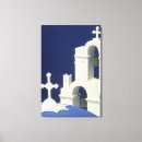 Search for santorini canvas prints White