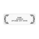 Search for black and white damask return address labels Classic