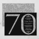 Search for silver 70th birthday invitations Typography