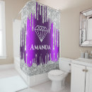 Search for purple diamond shower curtains Girly