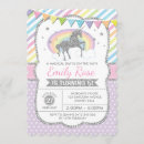 Search for silver unicorn invitations Rainbow