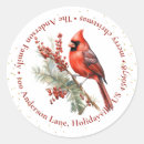 Search for red cardinal bird stickers Winter birds