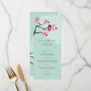 Search for asian wedding menus Cherry blossoms