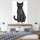 Search for black cat canvas prints Kitten