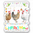 Search for santa chicken stickers Xmas