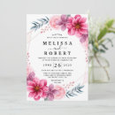 Search for vineyard wedding invitations Watercolor red botanical flower