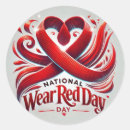 Search for heart disease awareness month stickers Red