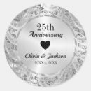 Search for silver anniversary stickers Black