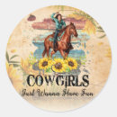 Search for cowgirl stickers Country western