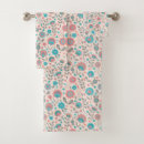Search for coral and teal bath towels Floral