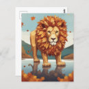 Search for male lions postcards Safari