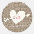 Search for heart on burlap stickers Vintage