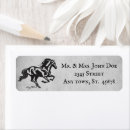 Search for horse silhouette return address labels Western