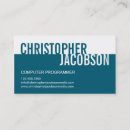 Search for programmer business cards Modern