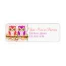 Search for pink owl return address labels Birds